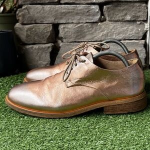 Marsell Rose Gold Oxford Leather Lace Up Mens Shoes